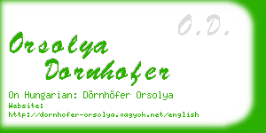 orsolya dornhofer business card