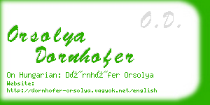 orsolya dornhofer business card